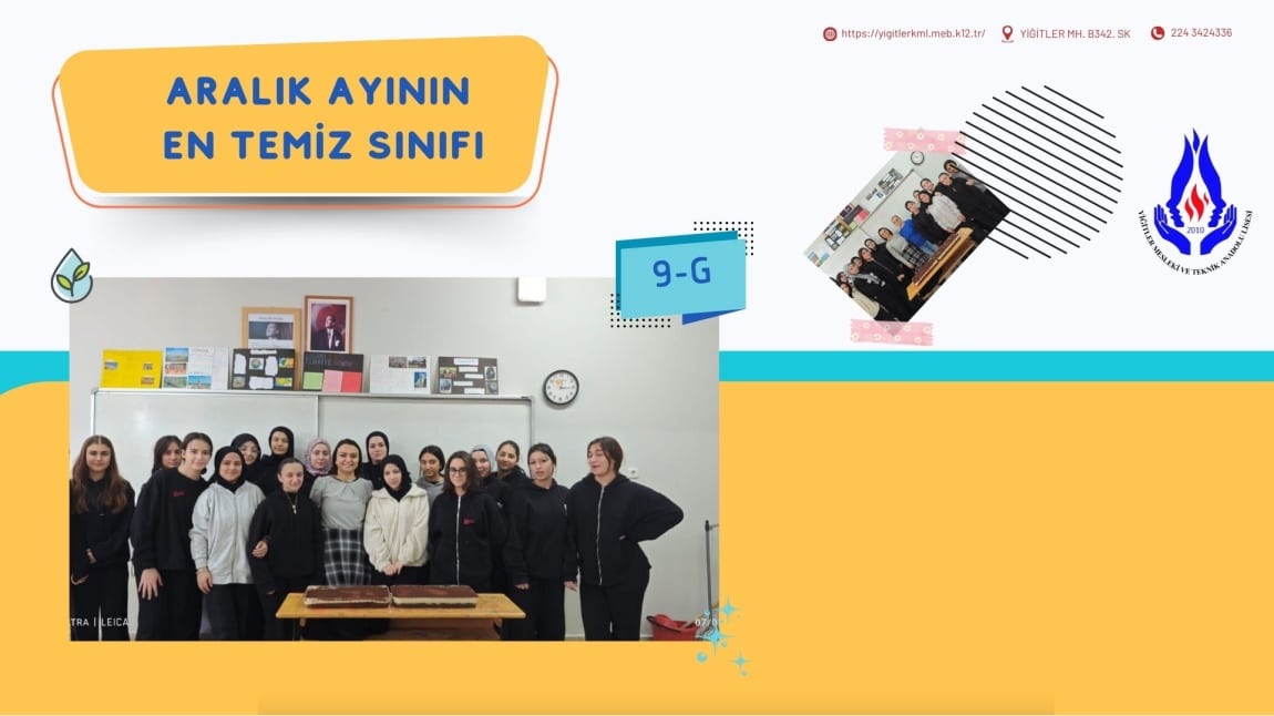 TEMİZ SINIF ÖRNEK ÖĞRENCİLERİMİZ